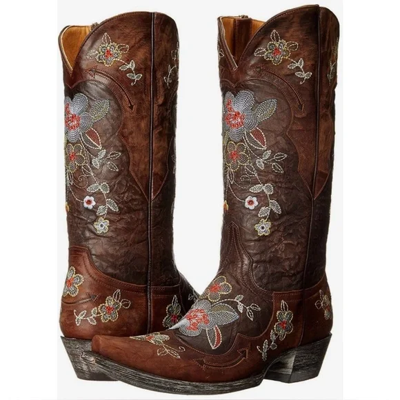 Old Gringo Bonnie Floral Motif Boots, Size 8 - Picture 8 of 11